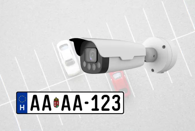 Rendszámfelismerő kamera magyar rendszámtáblával